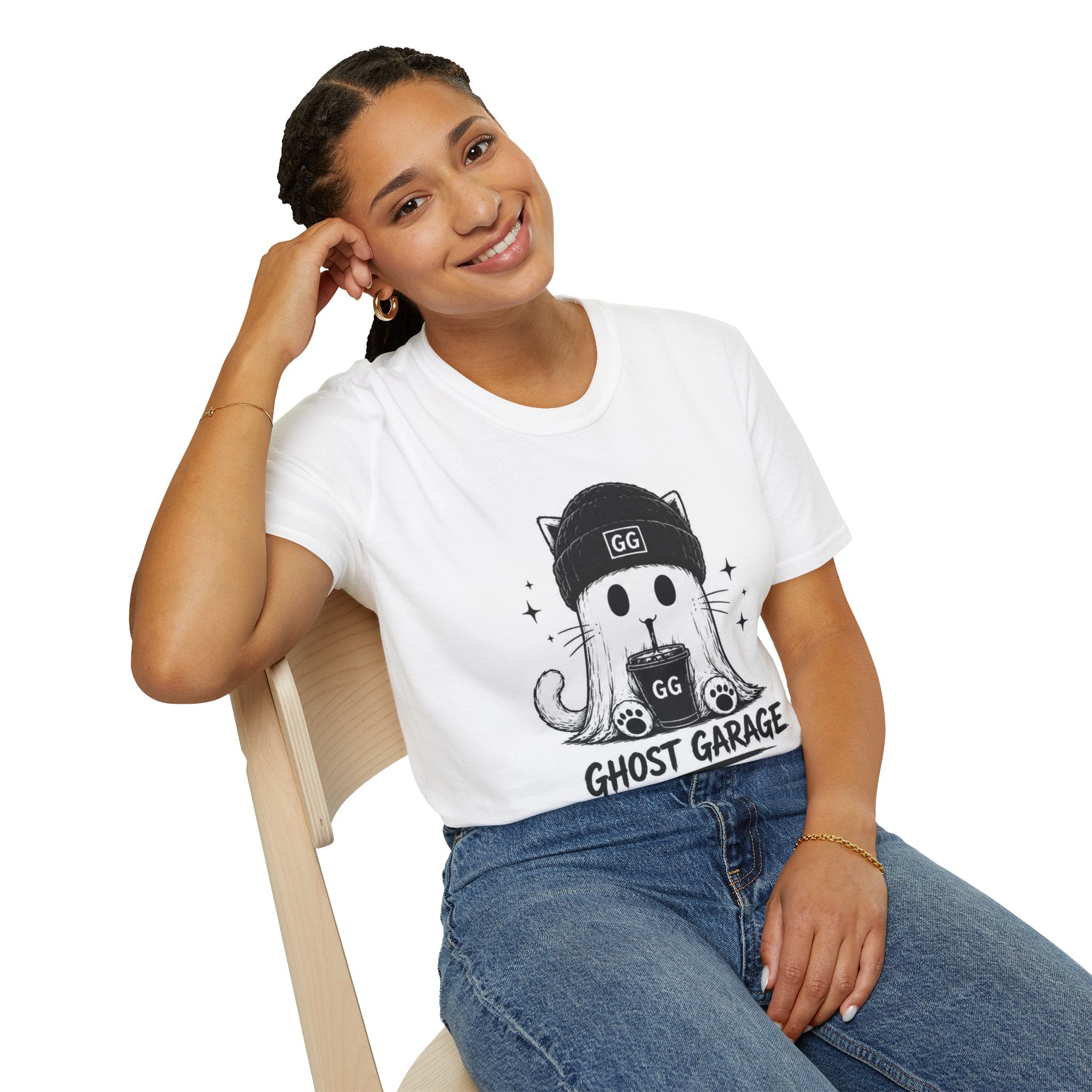 Ghost Garage™ Cat with Beanie Tee