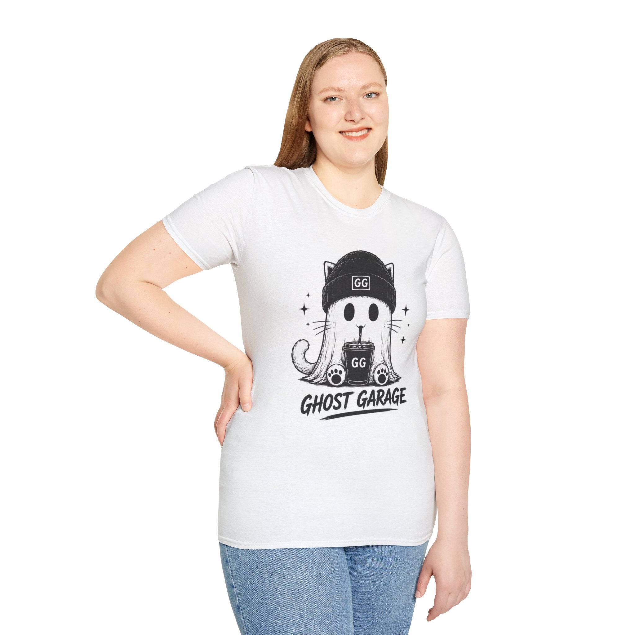 Ghost Garage™ Cat with Beanie Tee