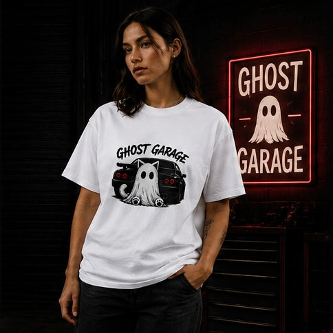 Ghost Garage™ Cat & Car Tee