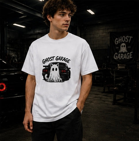 Ghost Garage™ Cat & Car Tee