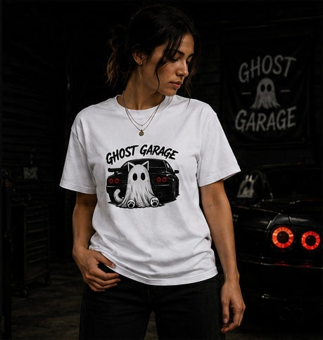 Ghost Garage™ Cat & Car Tee