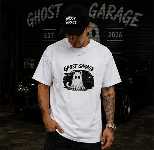 Ghost Garage™ Cat & Car Tee