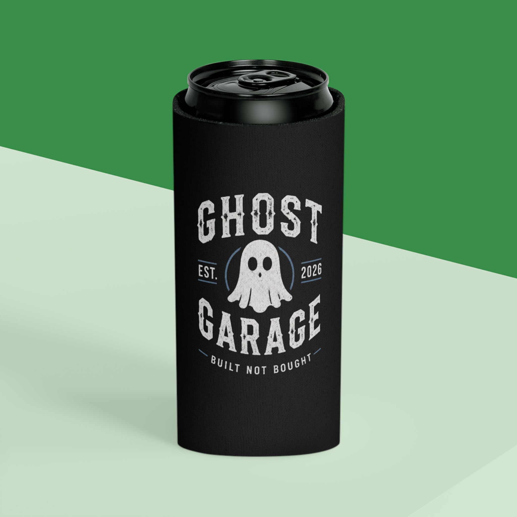 Ghost Garage™ Blue Koozie