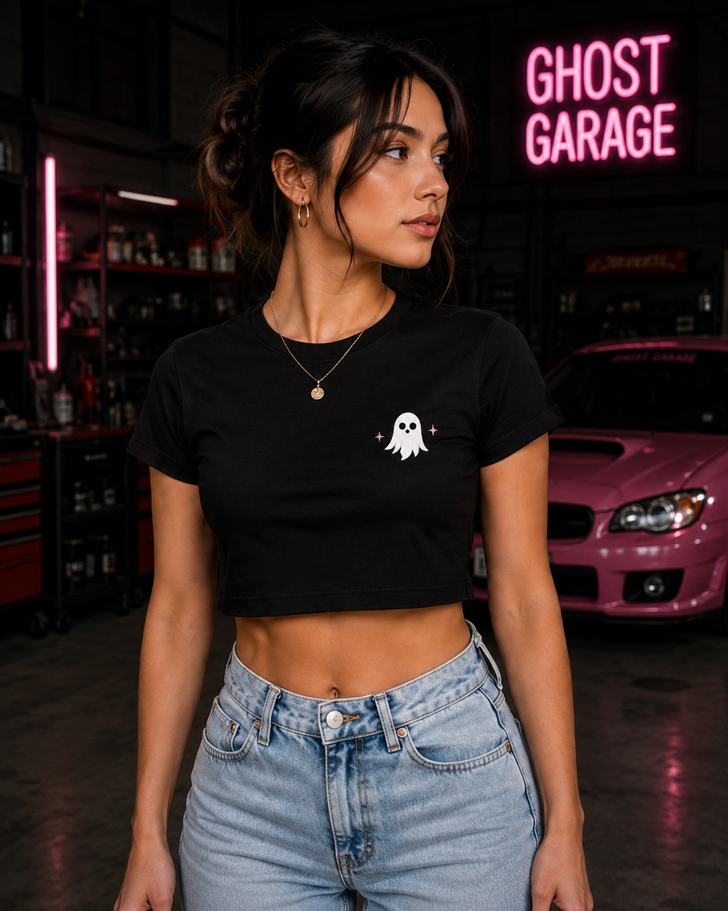 Ghost Garage™ Women's Crop Tee