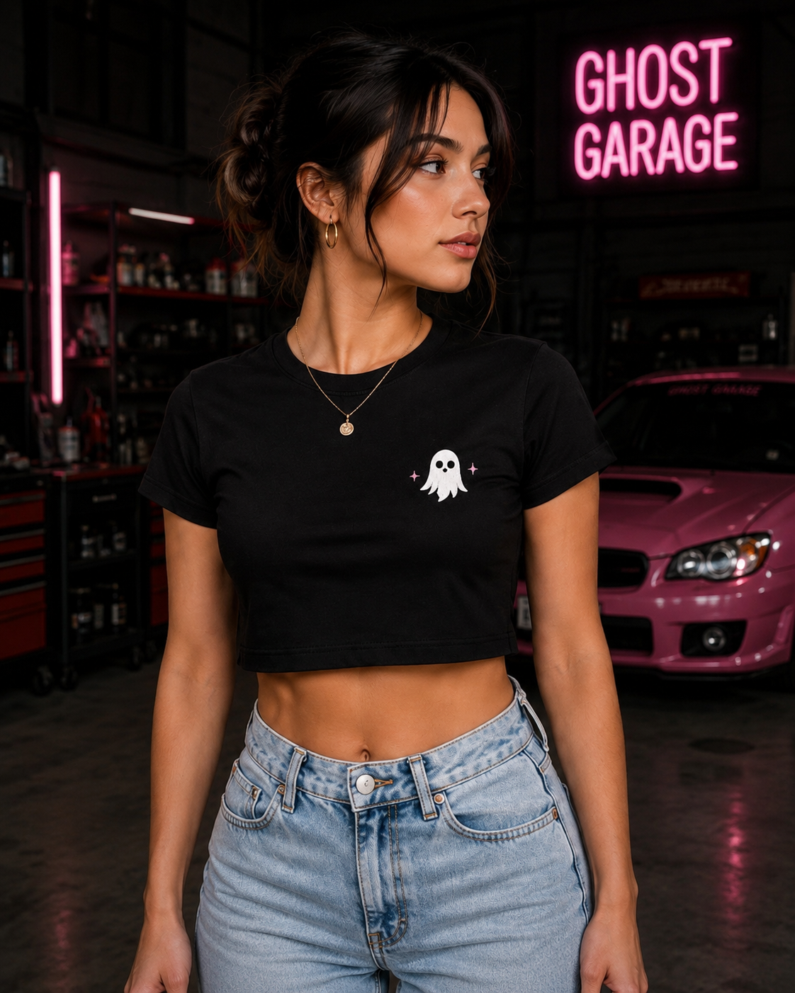 Ghost Garage™ Women's Crop Tee